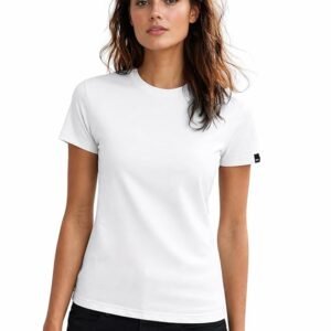 Bewakoof Women's Cotton Solid Slim Fit Half Sleeve Round Neck T-Shirt | Cotton Tshirt for Woman | Casual wear | Streetwear